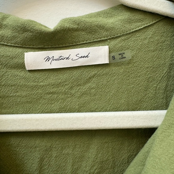 Mustard Seed Romper with Tie front Small - Picture 3 of 3